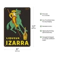 thumbnail image 2 of Liqueur Izarra - Bayonne Basque Country France - Joute Équestre (Jousting) - Vintage Advertising Poster by Zulla c.1934 - 8 x 12 inch Vintage Wood Art Sign, 2 of 4