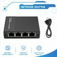 thumbnail image 4 of Divisor Ethernet de 1000 Mbps, Divisor de Internet LAN RJ45 de 1 A 4 Gigabits para TV, Computadora, Enrutador, Conmutador, TV Digital., 4 of 5