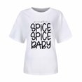 thumbnail image 4 of Camiseta de manga corta con estampado de Acción de Gracias informal para mujer Fridja  zx2407, 4 of 6