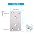 thumbnail image 7 of 6 PCS Mending Plates Straight Brace Brackets Heavy Duty Flat Bracket Stainless Steel Repair Plates for Furniture Wood, 7 of 7