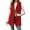 #0342-Red, variant on Women's Button Down Fuzzy Coats Oversized Textured Sleeveless Trendy Hooded Vest Fall Outerwear