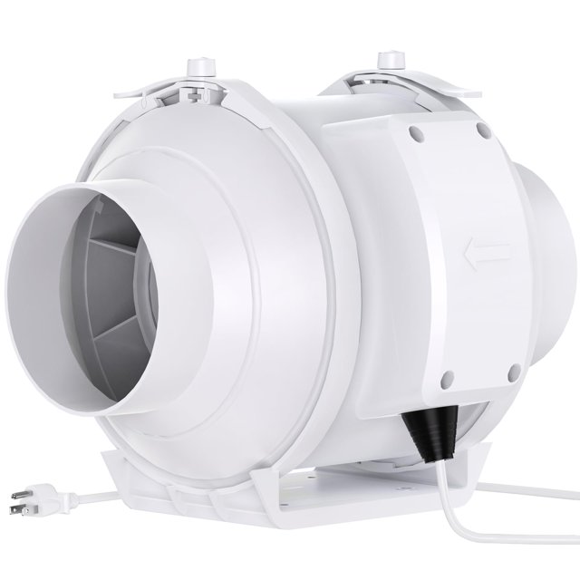 Ventilador de conducto en línea Tesansi de 4 pulgadas, motor EC, 185 CFM, 110 V