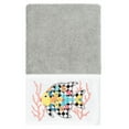thumbnail image 2 of Linum Home Textiles Tropical Fish Turkish Cotton Hand Towel, 16" x 30", Gray, 2 of 3