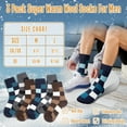 thumbnail image 4 of 3 Pairs Wool Socks Men, Thick Thermal Winter Merino Wool Socks, Super Soft Warm Casual Boot Socks Hiking Socks(USA Size 6-11), 4 of 6