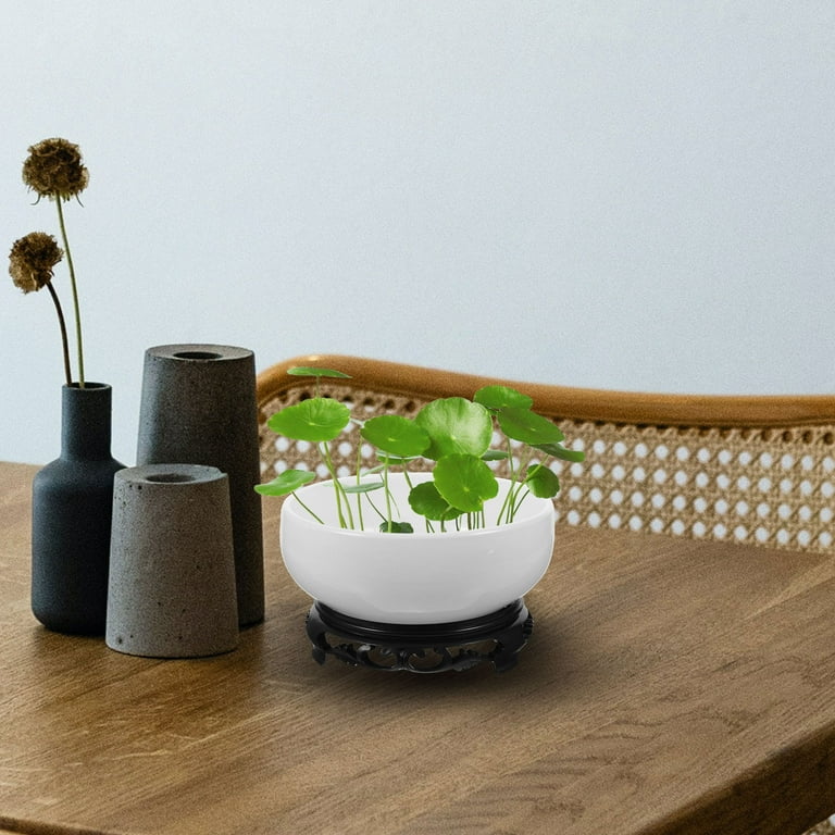 Hydroponic Container Ceramic Succulent Pots Planter Pot Container Flower  Pot Chinese Plant Pot with Base - Walmart.com