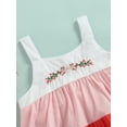 thumbnail image 5 of Kiapeise Toddler Girl Summer Sweet Dress Flower Embroidery Sleeveless Suspender One-Piece Infant Girl Sling Princess Dress, 5 of 8