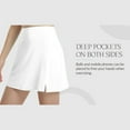 thumbnail image 5 of Beollynier Women Side Slit Elastic Tennis Golf Skirt with Lined Shorts Athletic High Waist Yoga Skort with Pocket Workout Skirt for Running, 5 of 8