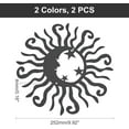 thumbnail image 2 of 2 Sets Wacky Sun Metal Wall Art Steel Outdoor Decor Metall Outdoor Wall Decor Spiral Sun Decor Art 9.92Inches Metal Indoor/Outdoor Wall Art DIY, 2 of 5