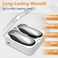 thumbnail image 2 of Hand Warmers Rechargeable 2 Pack, 14000mAh Electric Hand Warmers with Charging Case, Quick Charge Portable Heater,Gifts for Christmas, Winter, Outdoor, Camping, Hunting Accessories, White, 2 of 13