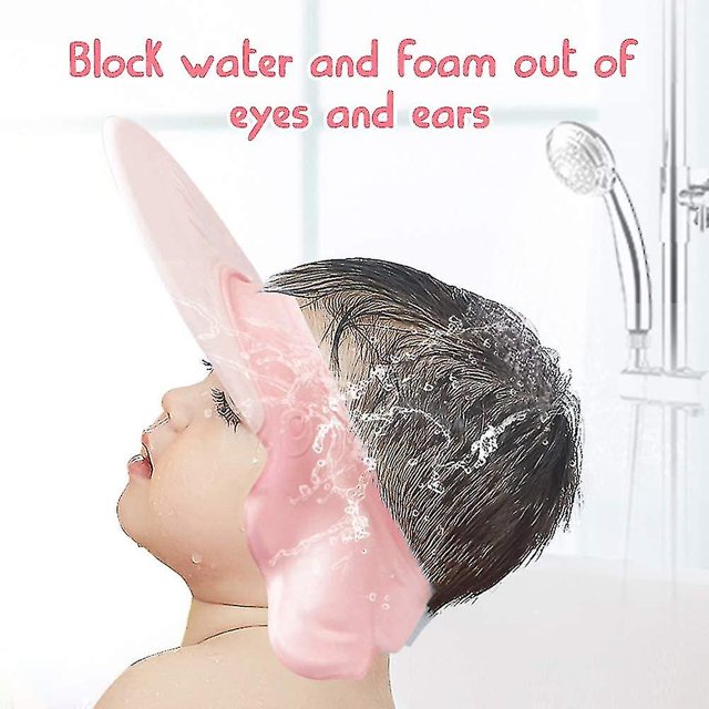 Gorro de ducha para bebé, visera de ba?o, champú para lavado de cabello ajustable, ayuda para proteger los ojos ShuxiuWang 8390612485664