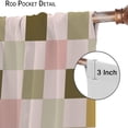 thumbnail image 6 of Plaid Curtains, Chess Abstract Lattice Colorful Background Window Treatments, Rod Pocket Thermal Insulated Drapes 2 Panel Sets for Bedroom Living Room Kitchen, 52" W X 84" L, 6 of 8