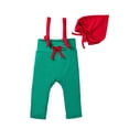 thumbnail image 3 of Winter Girls Bodysuit Outfit With Hat And Suspenders Soft Thermal Baby Jumpsuit Romper For Toddler Holiday Party Wear, 3 of 3