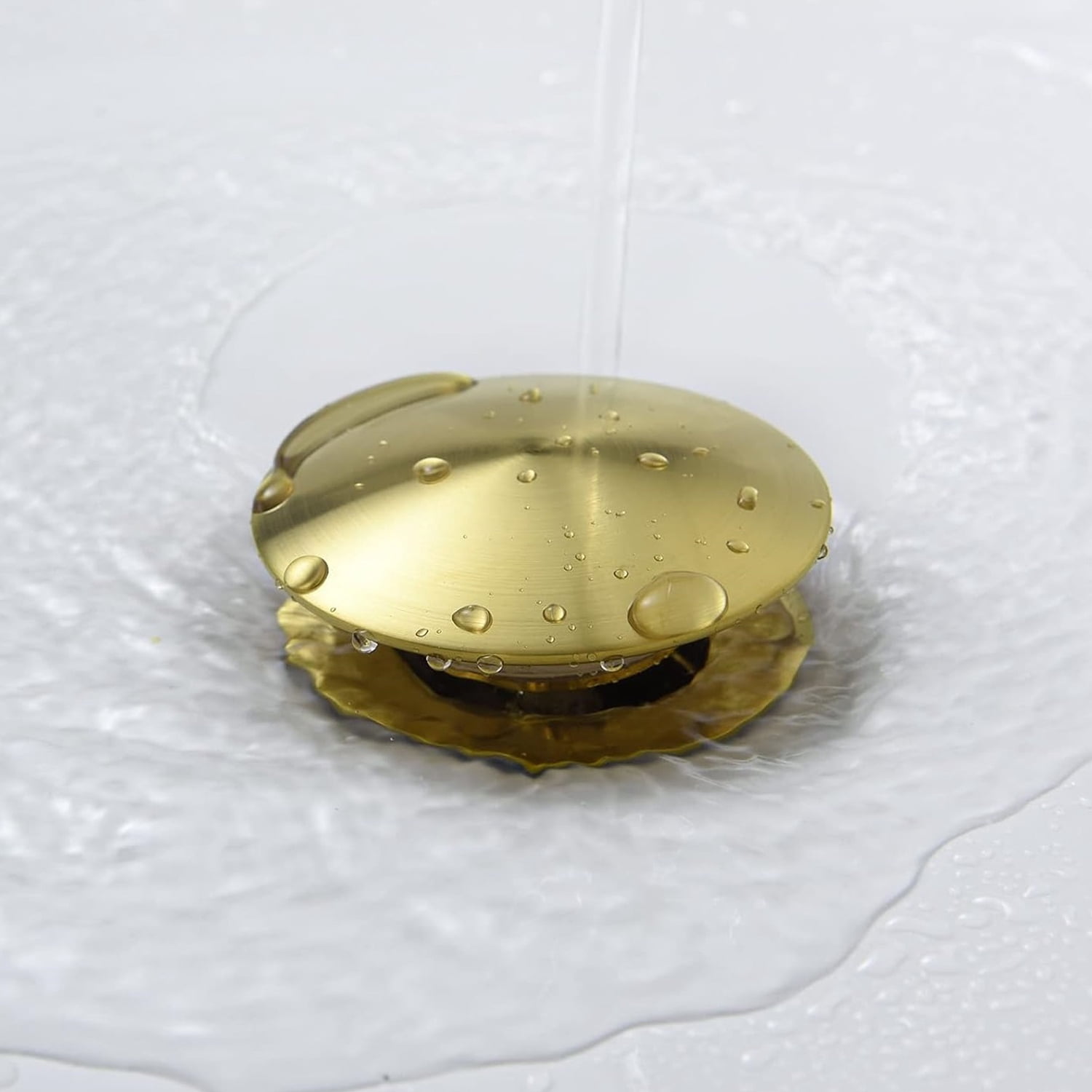 Bathroom Sink Drain without Overflow, Vessel Sink Lavatory Vanity Pop Up Drain Stopper, 304 Stainless Steel
