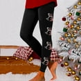 thumbnail image 2 of FYEGRE Women's Festive Holiday Glass Print High Waist Workout Leggings for Yoga Fitness and Athletic Training Black S, 2 of 4