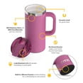 thumbnail image 4 of RTIC 16 oz Ceramic Lined Insulated Road Trip Travel Mug, Leak-Resistant Lid, Orchid, 4 of 9