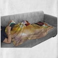 thumbnail image 6 of Wine Soft Flannel Fleece Blanket, Tasty Wine on Wooden Cask on Grape Plantation Countryside Harvest Rural Growth, Cozy Plush for Indoor and Outdoor Use, 60" x 80", Orange Red Black, by Ambesonne, 6 of 6