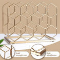 thumbnail image 3 of 14 Bottle Countertop Wine Rack - Freestanding Modern Gold Metal Wine Rack - Tabletop Wine Holder Stand for Cabinet, Pantry, Wine Bottle Storage……, 3 of 6