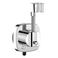 thumbnail image 1 of Soporte para cabezal de ducha con ventosa, ajustable 360°, soporte de ducha de mano, montaje en pared sin taladro, con gancho y soporte para varilla, para alquiler de autocaravanas, hoteles y baños, 1 of 5