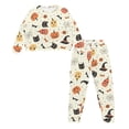 thumbnail image 6 of Renewold Halloween Pjs Set Drawstring Pajamas Cat Bats Pajama Sets Cozy Lounge Wear Size S 2 PCS Breathable Pjs Spooky Long Sleeve Sleepwear Jogger Sets Yoga Outfits, 6 of 7