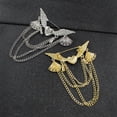 thumbnail image 3 of SmartBy Retro Angel Wing Heart Shirt Suit Collar Tip Lapel Brooch Pin with Chain Tassel, 3 of 7