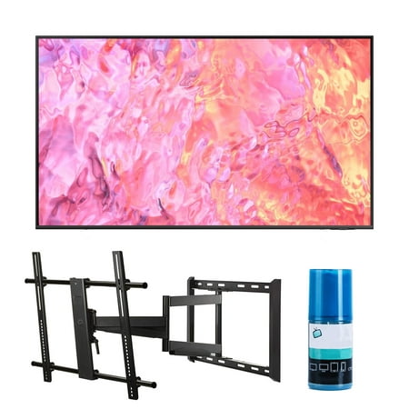 Samsung QN75Q60CAFXZA 75" QLED 4K Quantum HDR Dual LED Smart TV with a Walts TV Large/Extra Large Full Motion Mount for 43"-90" Compatible TV's and Walts HDTV Screen Cleaner Kit (2023)