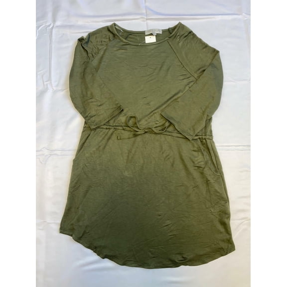MSRP $48 Jamie Layla French Terry Shirt Tail Dress Green Size Petite Small