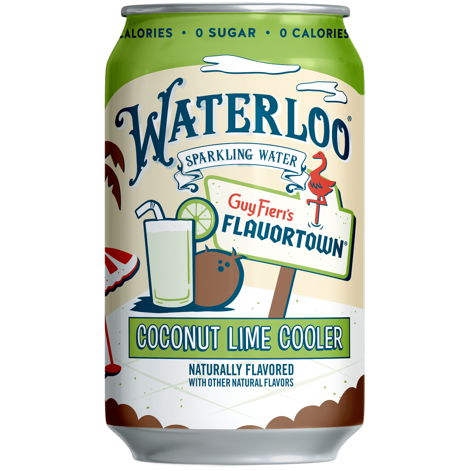 Waterloo Sparkling Water, Coconut Lime Cooler, 12 fl oz, 12 Pack Cans