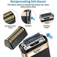 thumbnail image 3 of KEMEI Professional Hair Clippers for Men, Cordless Complete Barber Clipper T-Blade Trimmer Foil Shaver Set, Electric Hair Cutting Full Kit with 9 Guide Comes, USB Rechargeable, 3 of 6