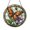 Acrylic 3.5 Inch, variant on Bright Copper Butterfly Purple Aster Suncatcher Circle Plaque Sun