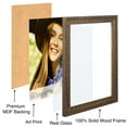 thumbnail image 4 of 100% Solid Wood Picture Frames 8x8 with Glass 2 Pack - Rustic Natural Wooden Photo Frame Wall or Tabletop Display, Wide Moulding - Grey, 4 of 4