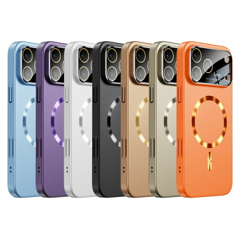 Dteck Magnetic For IPhone 17 Pro Case With Full Camera Lens Cover, Compatible With MagSafe Matte Slim Shockproof Protective Phone Cover 6.3 Inch