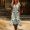 Gray, variant on Women's Summer Maxi Dress 2026 Flora Short Sleeve Casual Loose Long Beach Sundress Travel Vacation Outfits