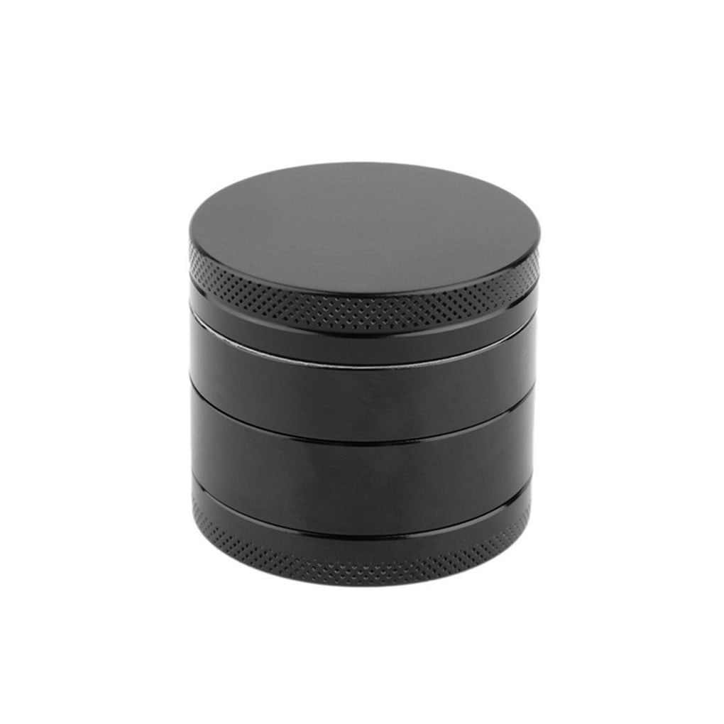 NEW Black Herb Grinder 5 Piece Tobacco Spices etc Removable Screen FREE SHIPPING 