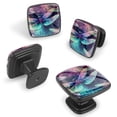 thumbnail image 2 of 4 Pcs Cabinet Handle Drawer Pulls Dragonfly Knobs with Screws Square Furniture Office Cabinet Knob Decoration, 2 of 7