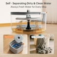 thumbnail image 2 of Spin Mop and Bucket Set with Self Separation Dirty Clean Water System, Wringing 360° Rotating Square Head for Home Floors Cleaning (1.0 (2 Pads)), 2 of 5