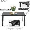 thumbnail image 6 of Furniture of America Hjem 5-Piece Black Metal Rectangular Patio Dining Set, 6 of 7