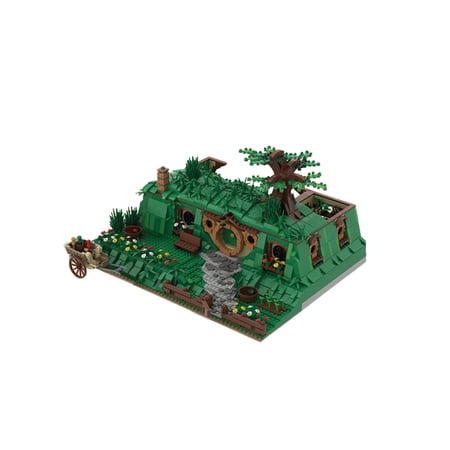 Lord Ring Bag End Iconic Cave with Full Interior Building Block Kits Hobit Cave Panorama
