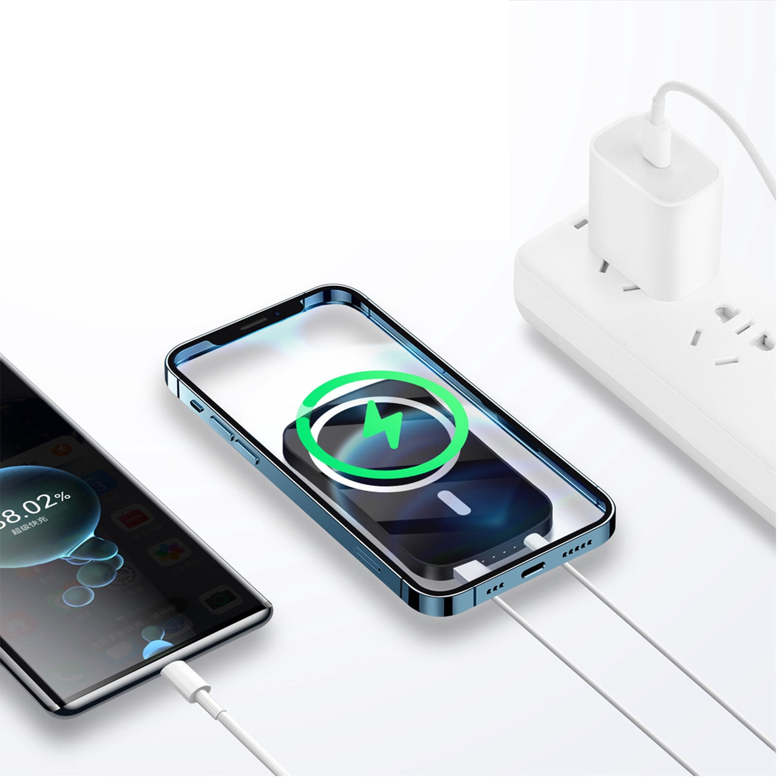 AOOOWER Magnetic Battery Pack for 13 Cellphone Portable Power Bank Universal PD20W Quick Charger 10000mAh