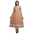 thumbnail image 1 of Bimba Kurti Indien Floral Pêche Clair pour Femmes Tenue de Soirée Robe Anarkali Kurti Sans Manches Petite, 1 of 6