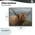 thumbnail image 4 of Stupell Industries Southwestern Scottish Highland Cattle Landscape Black Framed Giclee Art, 14 x 11, by Matthew Piotrowicz, 4 of 8