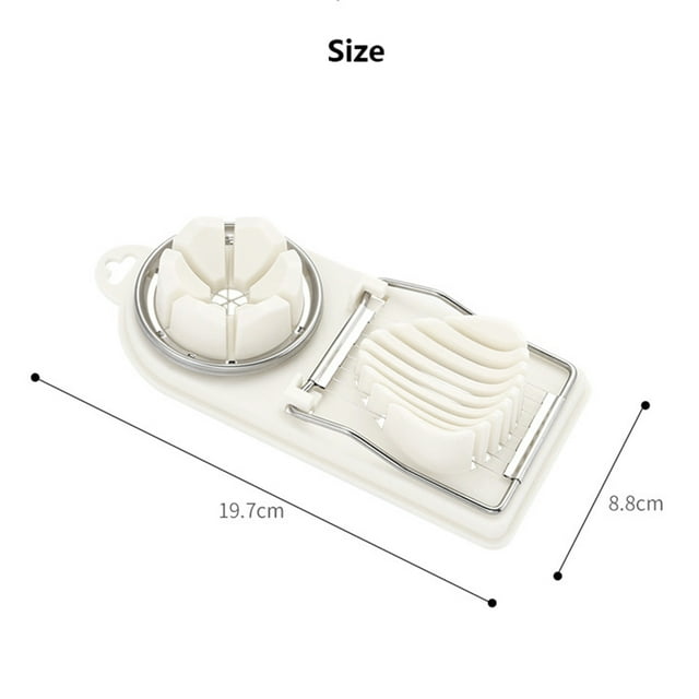 Egg Cutter Stainless Steel Egg Slicing Tool Petal Shape Egg Cutter 2 Slicing Styles Manual Divider Separator
