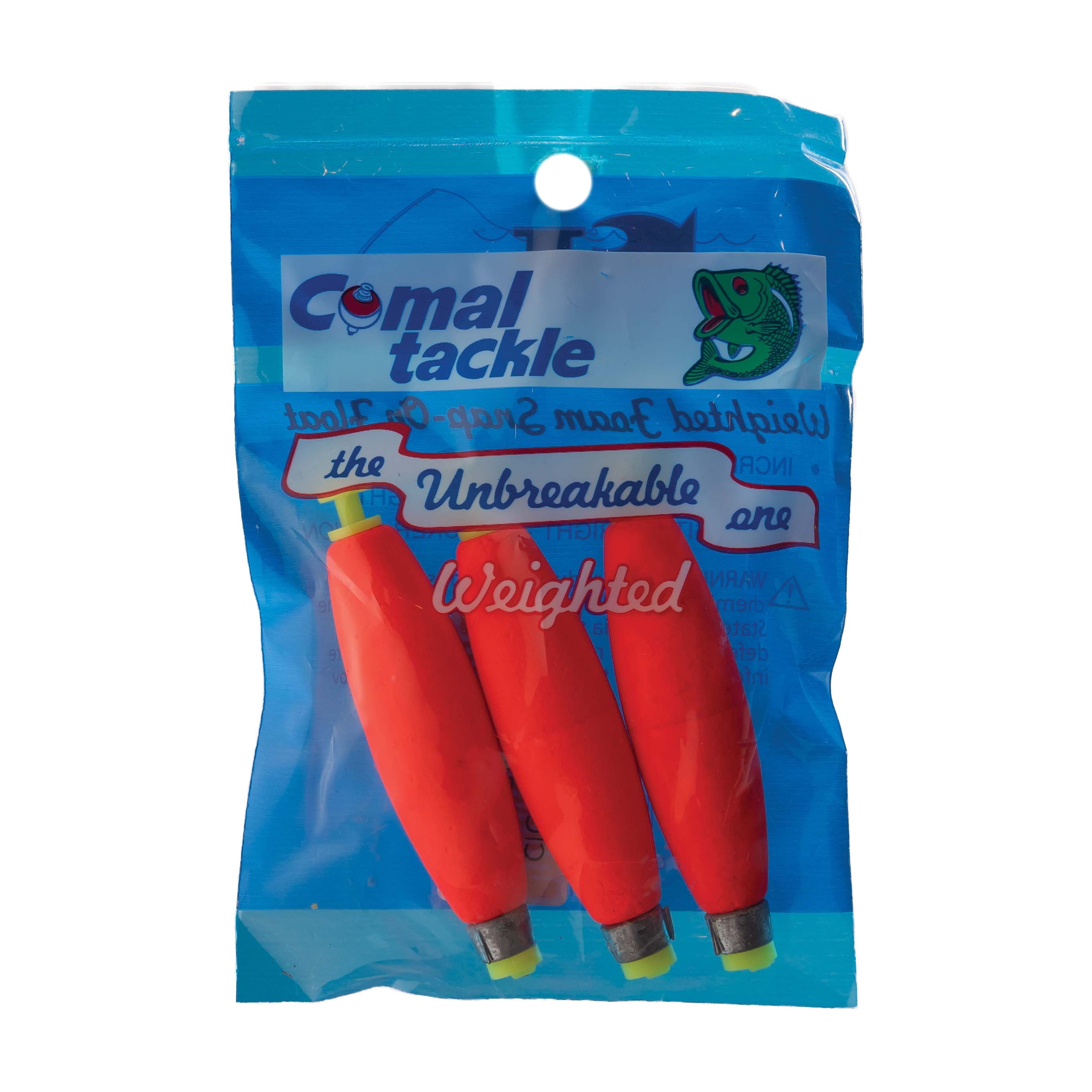 (2 pack) Comal Cigar Snap-on Float with Bright Finish for Freshwater Fishing