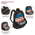 thumbnail image 3 of SWISSGEAR Bloom Laptop Backpack, Compact/Lite for Men/Women, College/Office/Everyday, Black/Black, 3 of 6