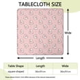 thumbnail image 2 of Pink Cow Cherry Pattern Square Fitted Tablecloth with Elastic Edge,Square Table Cover,Washable Elastic Table Cover for Home Kitchen Party Decor 36"x36", 2 of 6