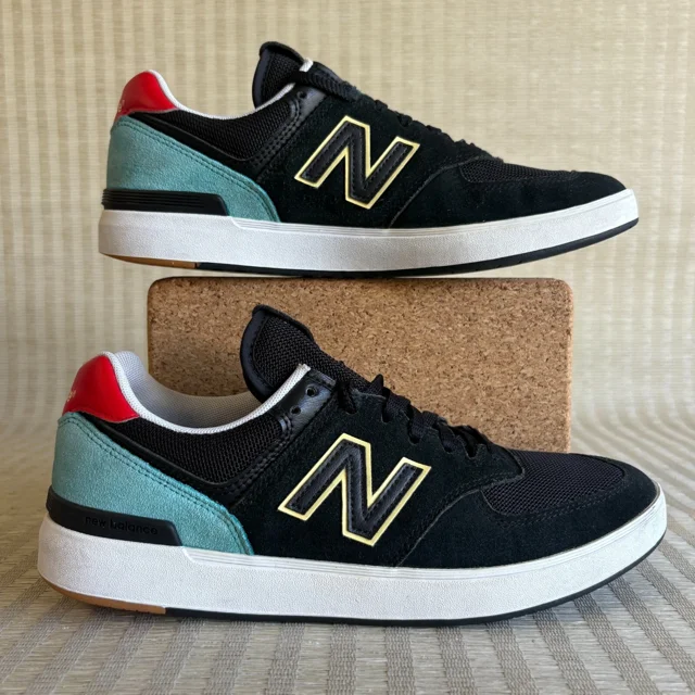 New Balance Mens 574 Courtline CT574BNH Black Blue Court Shoes Sneakers Size 8.5