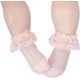 thumbnail image 3 of Calcetines de algodón con volantes y encaje de princesa para niñas pequeñas, paquete de 6 unidades, finos, 3 of 5