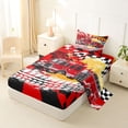 thumbnail image 2 of Castle Fairy Bold Fire Truck Twin Sheet Sets 3pcs for Kids, Bright Engine Graphic Bedding for Modern Room, Red, 2 of 6