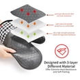 thumbnail image 5 of Silicone Oven Mitts and Pot Holders Sets, Non-Slip Heat Resistant Oven Gloves for Cooking Baking Grilling 4 Piece Gray, 5 of 10