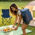 thumbnail image 6 of Cooler Backpack, Large Capacity Insulated Lunch Bag with Bottle Holders, Portable Food Storage Backpack for Daily Travel Office Car Picnic Camping and Outdoor Activities, 6 of 7