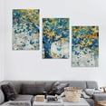 thumbnail image 4 of Shangniulu Canvas Wall Art Blue Tree Golden Butterflies Picture Abstract Grey Graffiti Canvas Prints Ready to Hang for Living Room Bedroom, 4 of 4